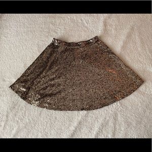 Gold sparkly skirt